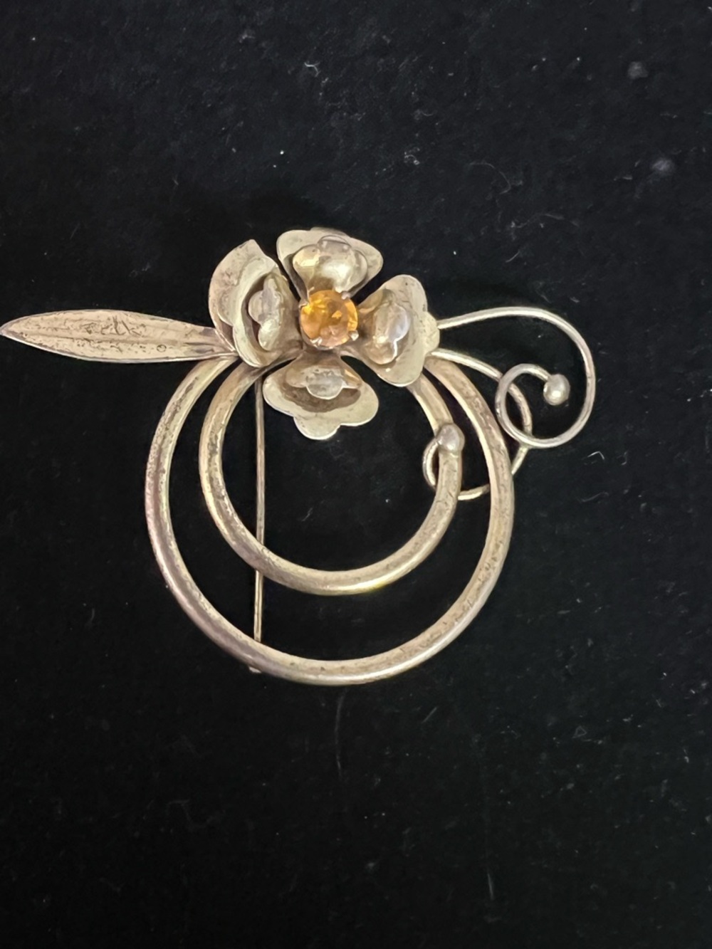 HARRY ISKIN 925 STERLING SILVER VINTAGE BROOCH.